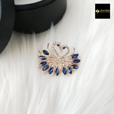 Picture of Stone & Metal Brooch /Hijab Pin/ Saree Pin for Women (Golden) (Imported) Model-BRC-1119 - 1 Piece - Brooch - Brooch for Women - হিজাব পিন