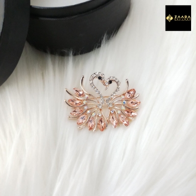 Picture of Stone & Metal Brooch /Hijab Pin/ Saree Pin for Women (Golden) (Imported) Model-BRC-1119 - 1 Piece - Brooch - Brooch for Women - হিজাব পিন