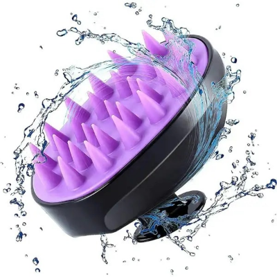 Picture of Hair Wash Brush Hair Scalp Massage Brush Silicone Head Anti Dandruff Shampoo Haircare Massager Comb
