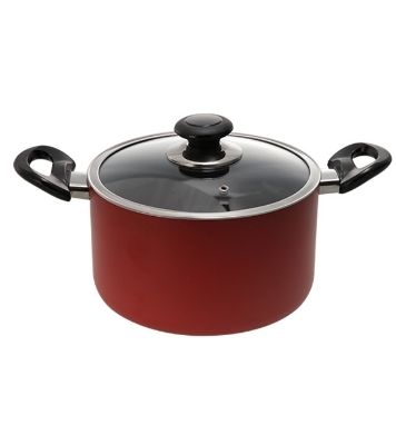 Buy Topper Nonstick Glamour Casserole with Lid (Red) 28 cm Online