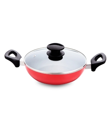 Picture of Topper Nonstick Karai With Lid Red 24 Cm