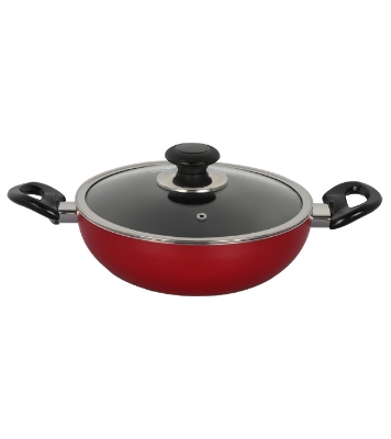 Picture of Topper Nonstick Glamour Karai with Lid Red 24 Cm 