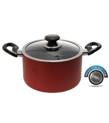 Picture of TOPPER Nonstick Glamour Casserole With Lid (Red) 28 cm Induction Bottom