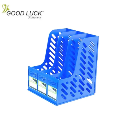 Picture of Good Luck 3 Chamber Desk File Organizer - Blue
