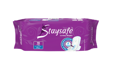 Picture of Staysafe Sanitary Napkin- 16 Pads (Heavy Flow Wings)+ 8 Pads Free