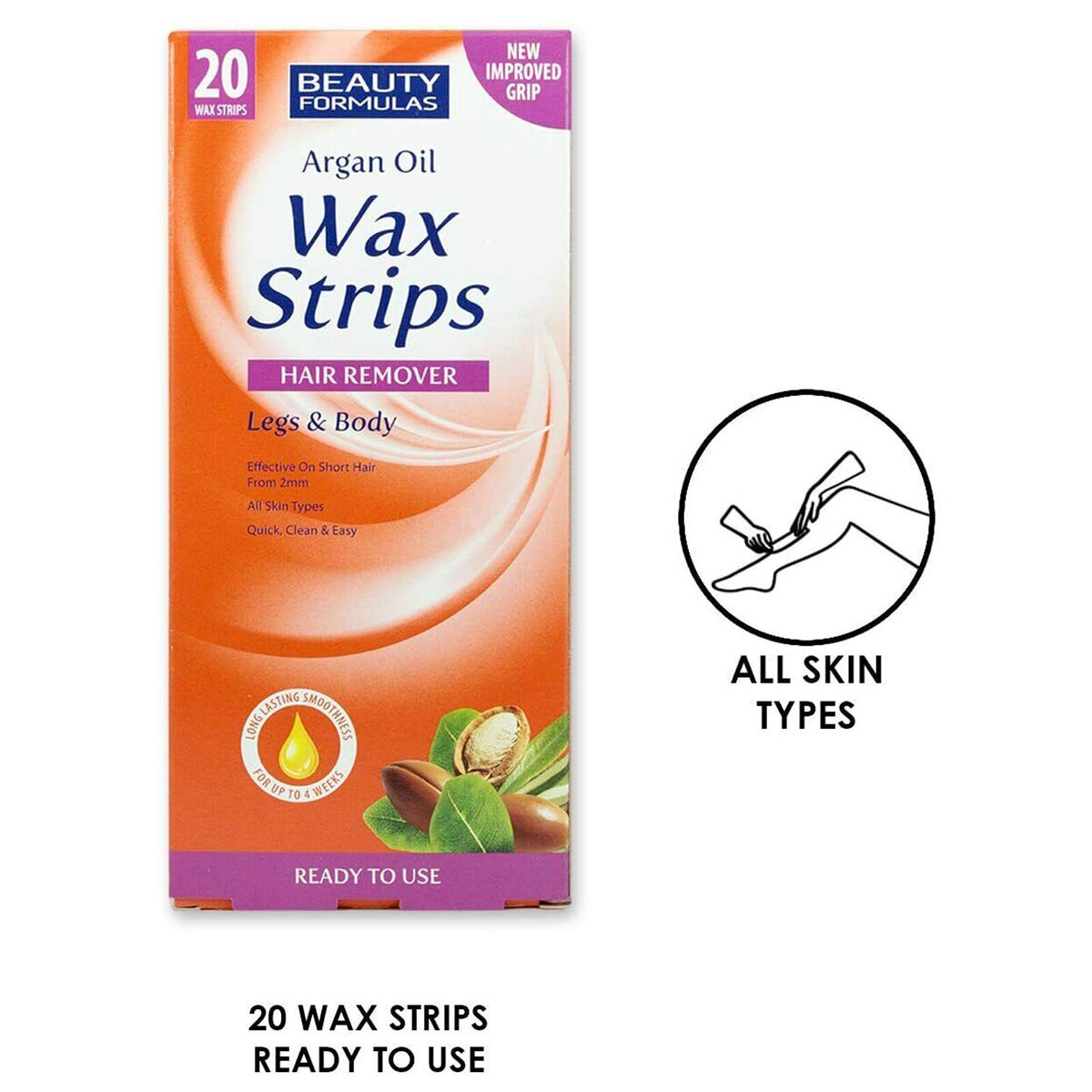 Buy Beauty Formulas Argan Oil Wax Strips Hair Remover Legs & Body at Best Price In Bangladesh