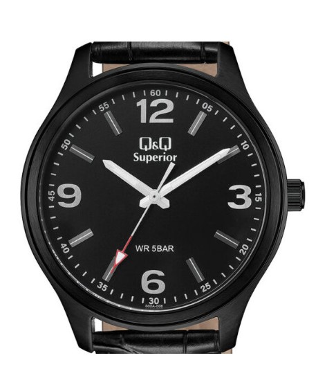 Buy Q&Q S00A-008PY Superior Black Dial Analog Leather Belt Watch for Men at Best Price In Bangladesh