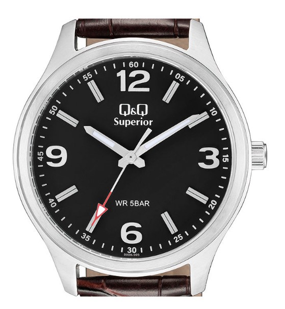 Buy Q&Q S00A-005VY Superior Black Dial Analog Leather Belt Watch for Men at Best Price In Bangladesh