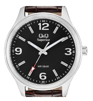 Buy Q&Q S00A-005VY Superior Black Dial Analog Leather Belt Watch for Men at Best Price In Bangladesh