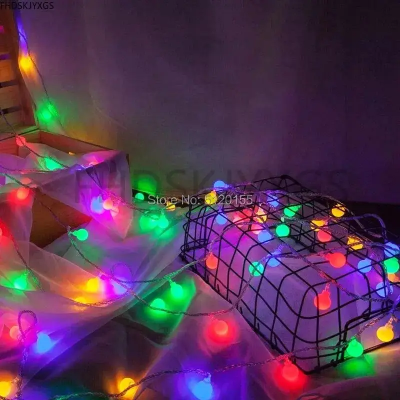 Picture of Led Ball Shaped String Fairy Lights Different Colors - Room D