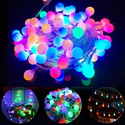Picture of Led Ball Shaped String Fairy Lights Different Colors - Room D