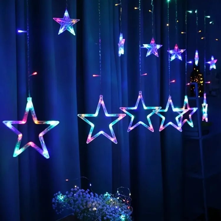 Picture of Led String Lights, 6 Point Star Shape, Fairy Decoration, Indoor Lighting, Birthday Party, Decorative Lamp