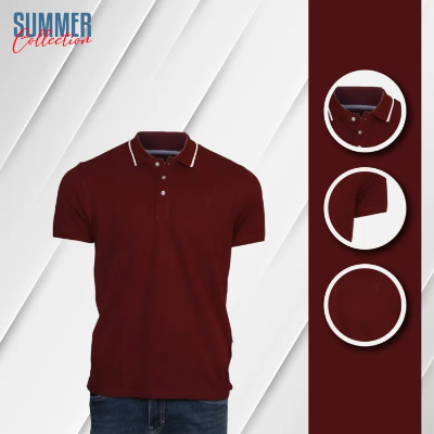 Buy Fine Tex Clothing Maroon Color Premium Quality Polo T-Shirt For Men(Polo T-Shirt For Men) at Best Price in Bangladesh