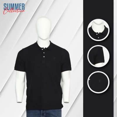 Buy Fine Tex Clothing Navy Blue Color Premium Quality Polo T-Shirt For Men(Polo T-Shirt For Men) at Best Price in Bangladesh