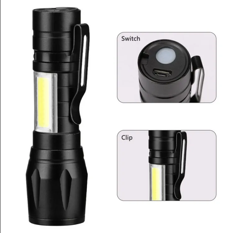 Picture of Usb Rechargeable Led Mini Flashlight With New Stylish Fashionable Storage Box