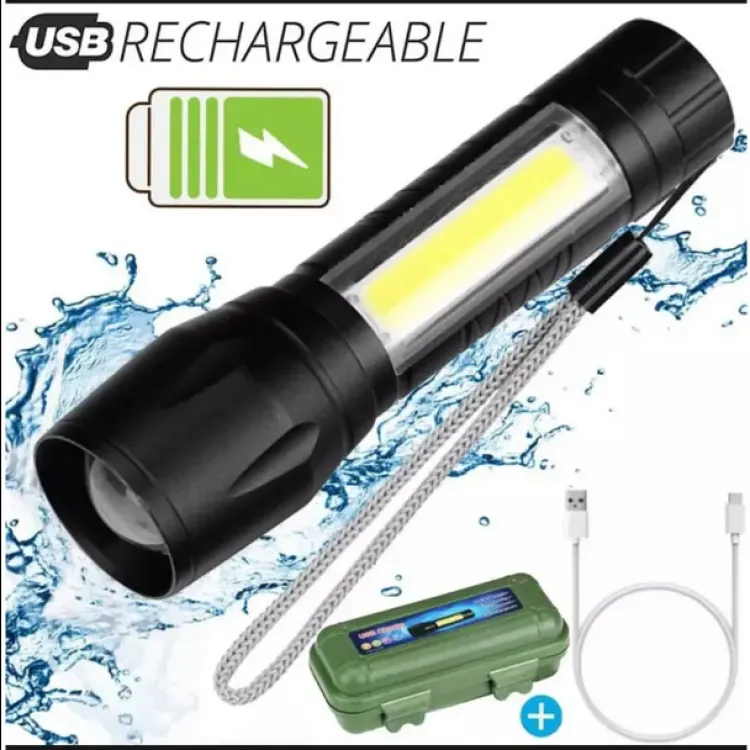 Picture of Usb Rechargeable Led Mini Flashlight With New Stylish Fashionable Storage Box