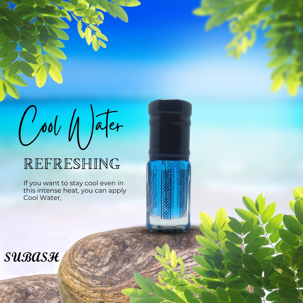 Picture of Cool WaterMade in Paris~FranceExclusive Premium Refreshing LongLasting Attar For MenAtor 3ml