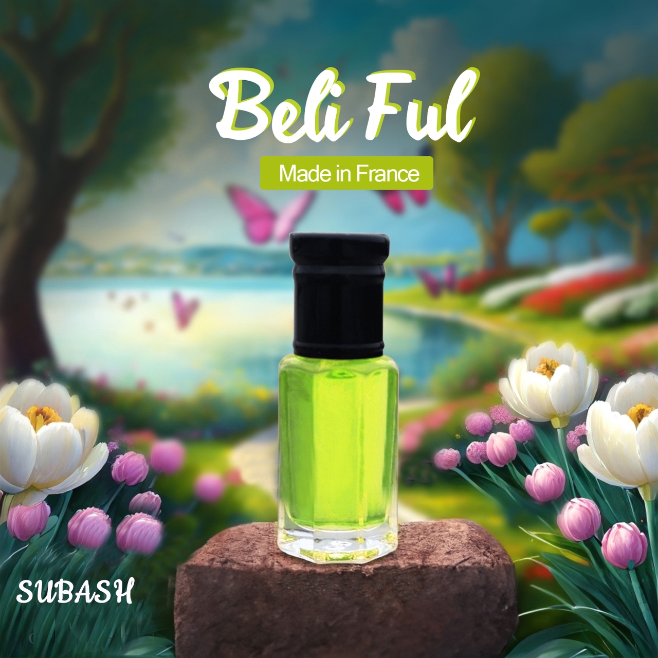 Picture of BeliA Pure & Organic Floral Attar For Men & Women Made in France 3ml