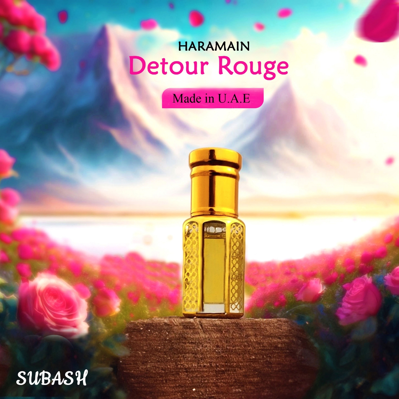 Picture of Detour Rouge Made in UAE Exclusive Premium Natural Long Lasting Rose Attar For Man And Women 3ml