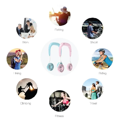 Buy Usb Rechargeable Wearable Portable Hand Free Neckband Fan Online 