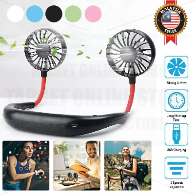 Buy Usb Rechargeable Wearable Portable Hand Free Neckband Fan Online 