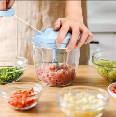 Large Handy and Compact Chopper for Kitchen Handy Quick Cutter, 3  Blades Stainless Steel-900ml 