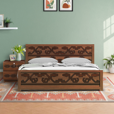 Picture of Regal Jamdani Wooden Queen Bed