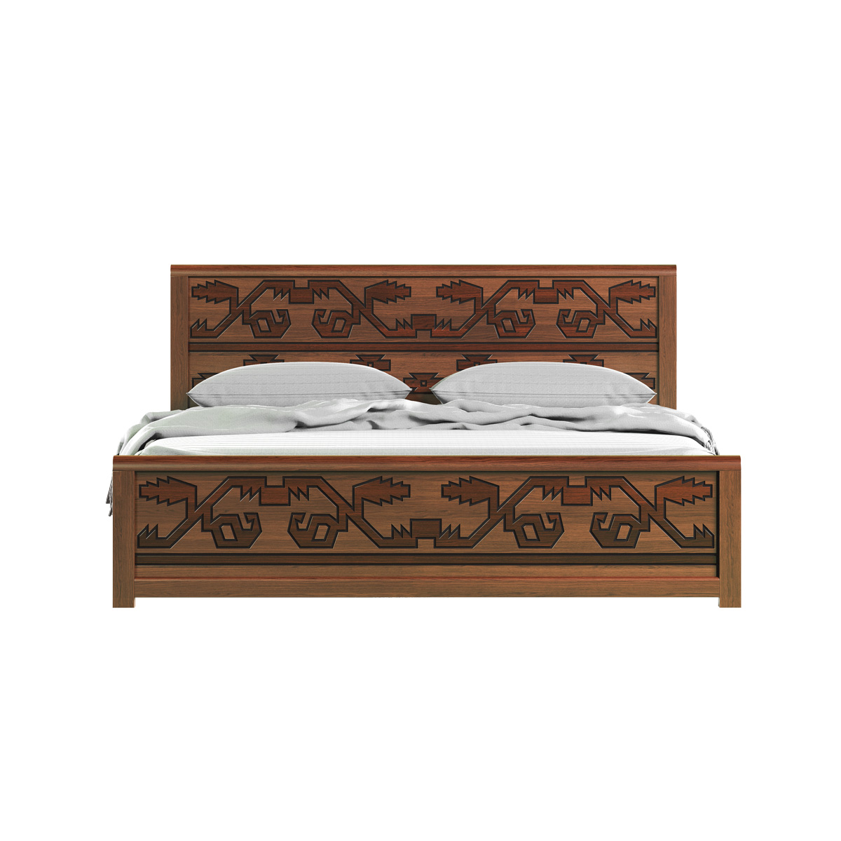 Picture of Regal Jamdani Wooden Queen Bed