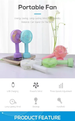 New mini rechargeable usb charging portable handheld 3 gear speed desktop