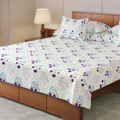 Picture of Regal Bed Sheet- Purple Flower