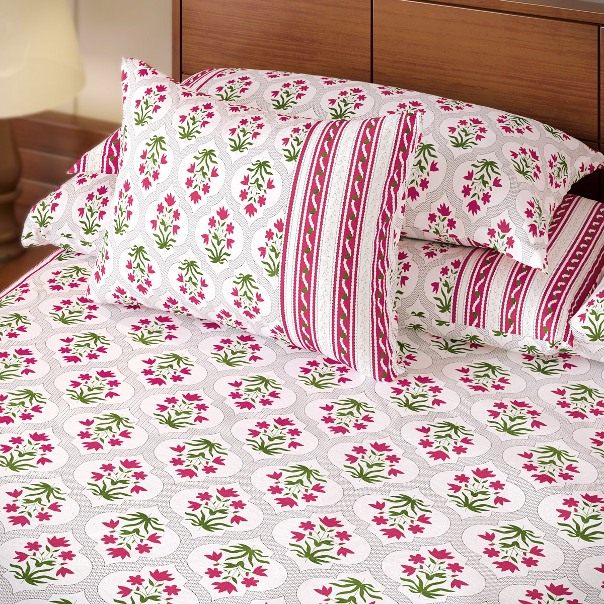 Picture of Regal Bed Sheet- Magenta