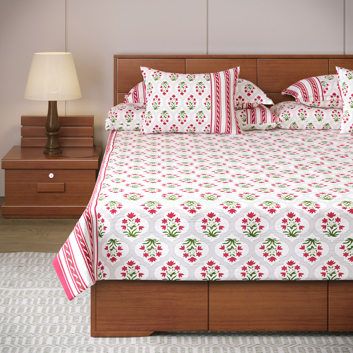 Picture of Regal Bed Sheet- Magenta