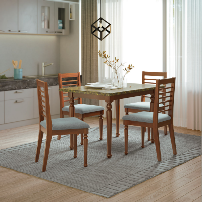 Picture of Regal Dining Table-Edessa(Aqua Yellow)