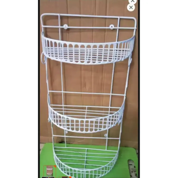 Buy 3 step d shaped wall hanging rack for kitchen-kitchen rack Online 