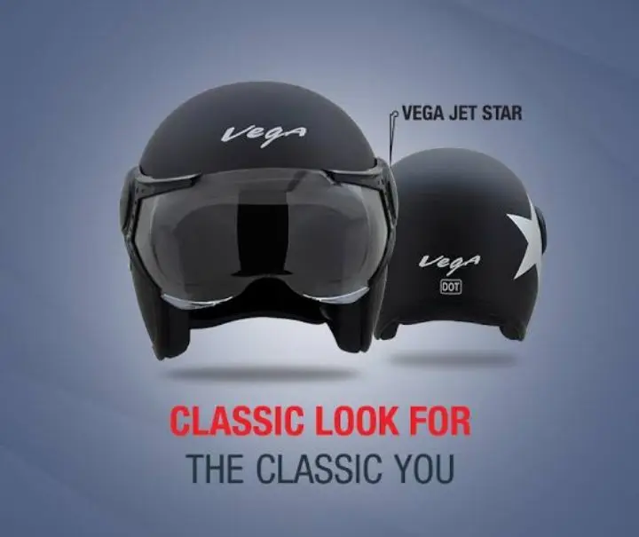 Buy Vega Jeet Solid Black Half Face Bike Helmet Online at Best Price in Bangladesh