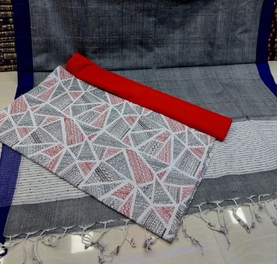 Picture of Premium Quality Unstitched Cotton Three Piece for Women Screen Printed Shalwar Kameez Orna 3pcs Stylish Fabric