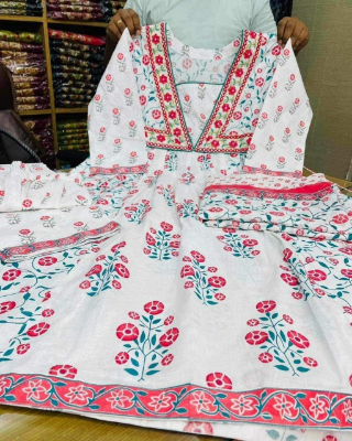 Picture of Women frock (3 pice ) Casual Dress Lady Solid Print Spring Summer multicolor Elegant Vestidos