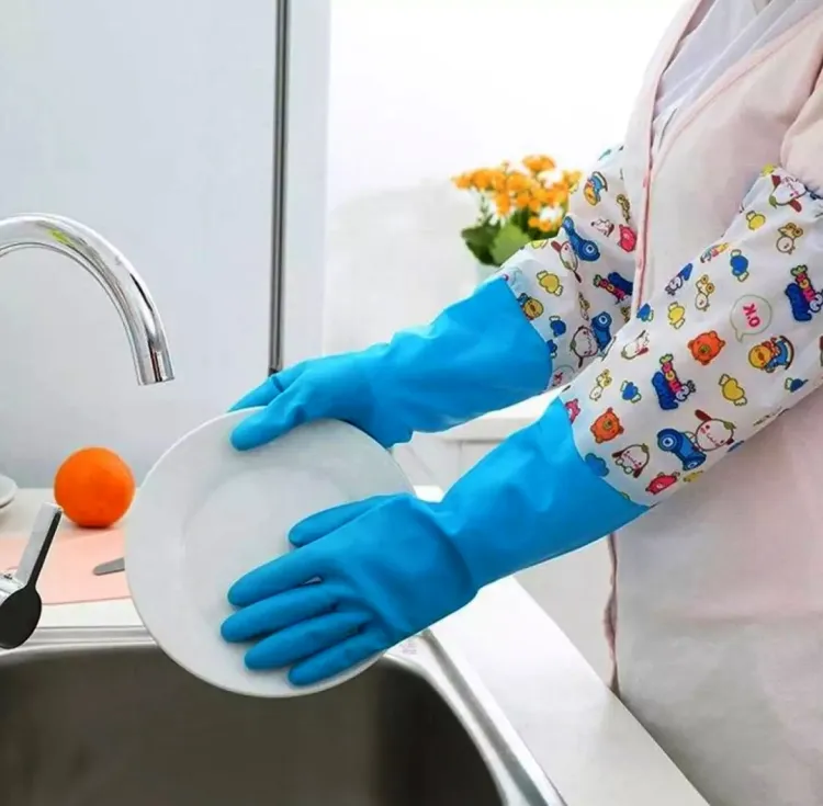 Picture of High Quality Multicolored Silicone Kitchen Dishwashing, Cleaning, Gardening, Laundry, Lab Gloves (Various Colors)