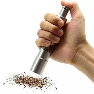 Picture of Stainless Steel best manual pepper grinder.