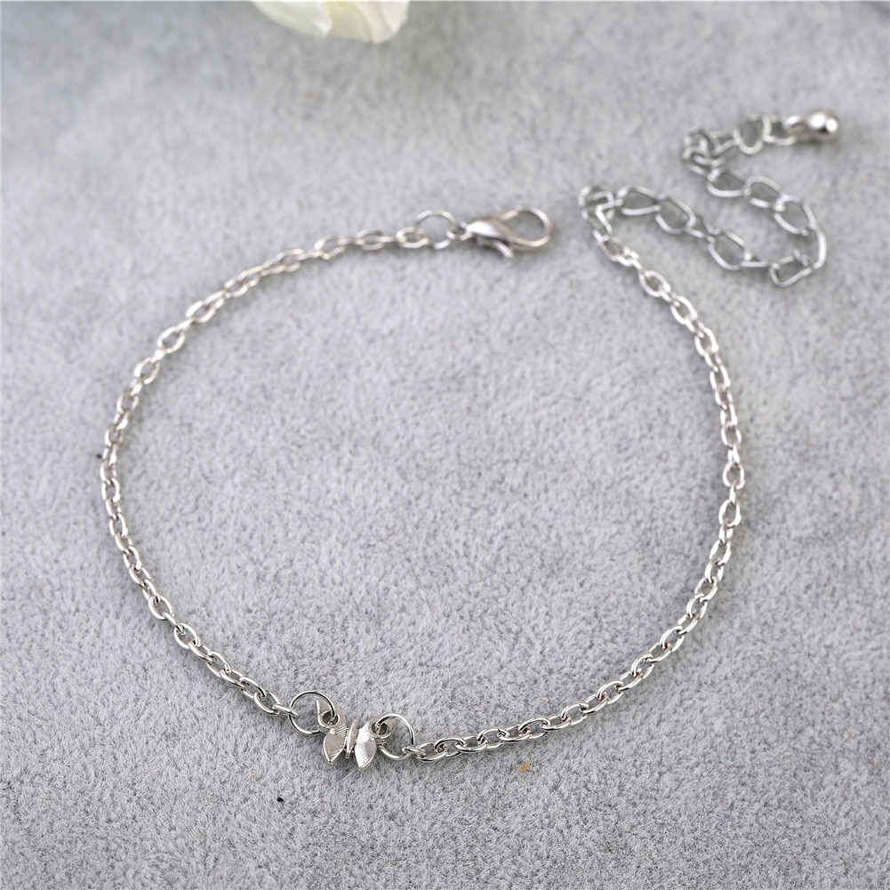 Picture of Modern female Anklets Bracelets gold Color chain butterfly Leg simple Bracelets Anklet Foot Chain For Female Wedding Gifts
