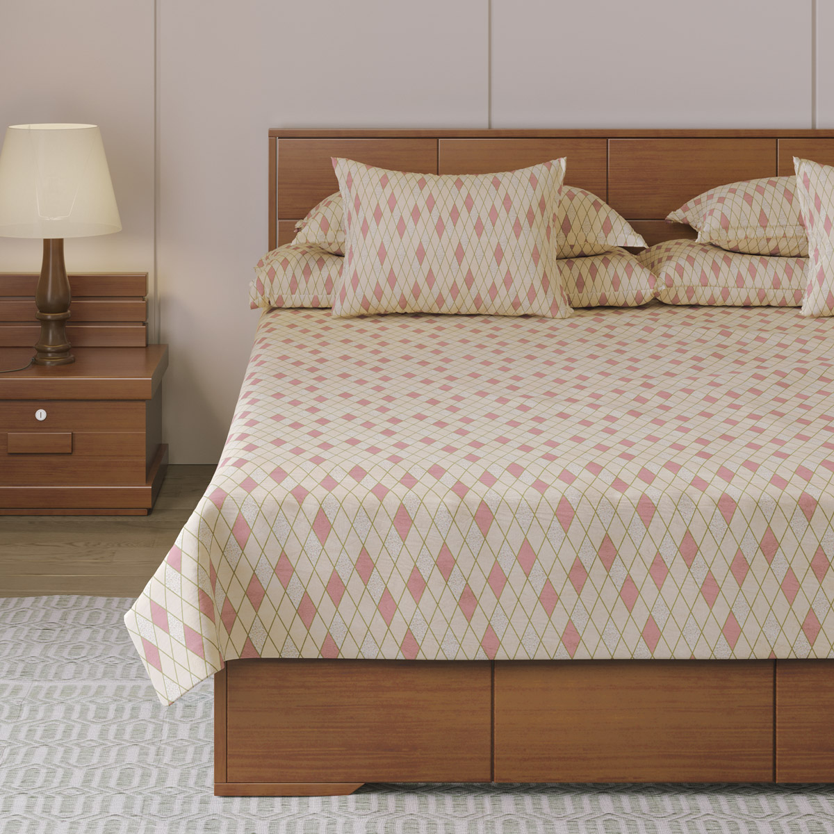 Picture of Regal Bed Sheet- Peach Sparkles