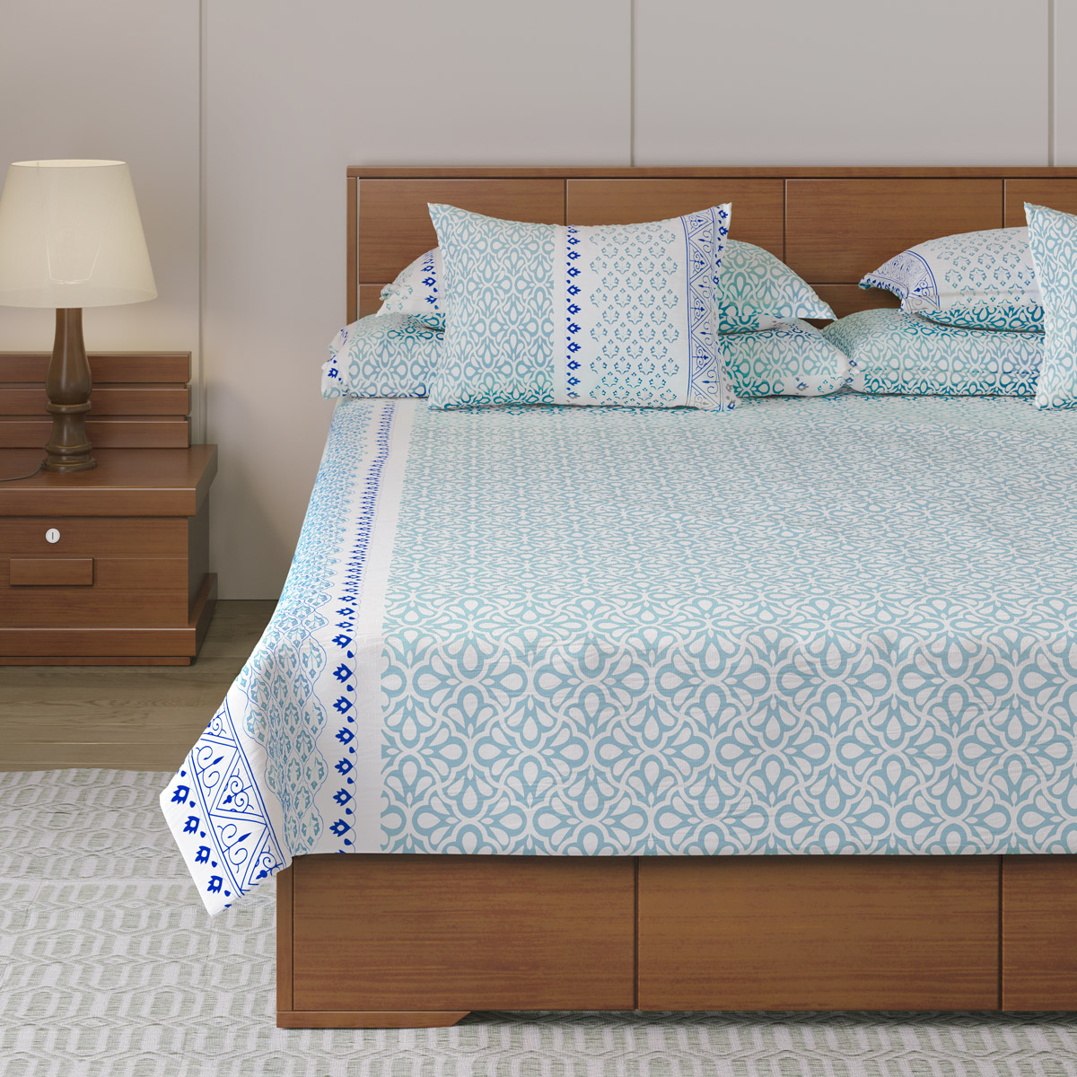 Picture of Regal Bed Sheet- Empire Blue