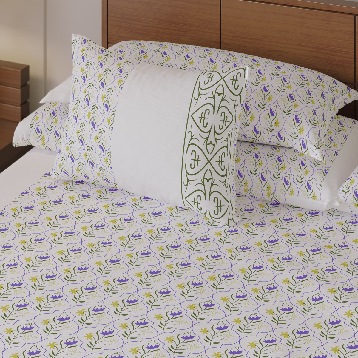 Picture of Regal Bed Sheet- Salvia