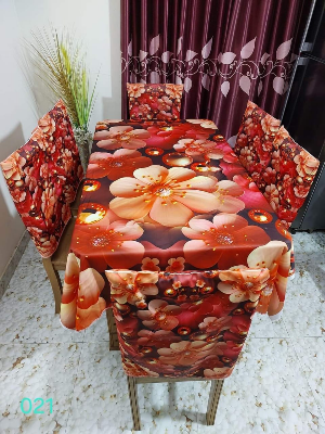Buy 3D Print Premium Dining Table Cloth & Chiar Cover Set 7 in 1 TC-128 at Best Prices in Bangladesh
