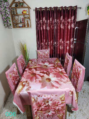 Buy 3D Print Premium Dining Table Cloth & Chiar Cover Set 7 in 1 TC-131 at Best Prices in Bangladesh