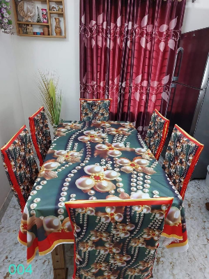 Buy 3D Print Premium Dining Table Cloth & Chiar Cover Set 7 in 1 TC-132 at Best Prices in Bangladesh