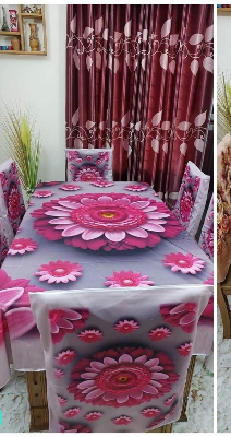 Buy 3D Print Premium Dining Table Cloth & Chiar Cover Set 7 in 1 TC-133 at Best Prices in Bangladesh