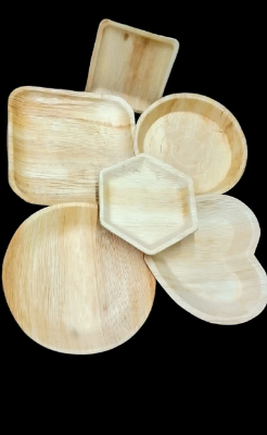 Picture of Areca Leaf Eco Friendly Plate (Painting Palette) 6 Pieces Various Sizes Combo Pack New Item