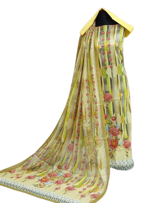 Buy  Zam Zam Swiss Cotton Digital Printed Unstiched 3 Piece 3A-T17 at Best Price in Bangladesh