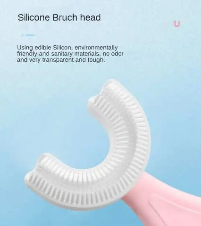 Picture of 1 piece children's toothbrush children's soft u-shaped toothbrush oral shape cleaning toothbrush